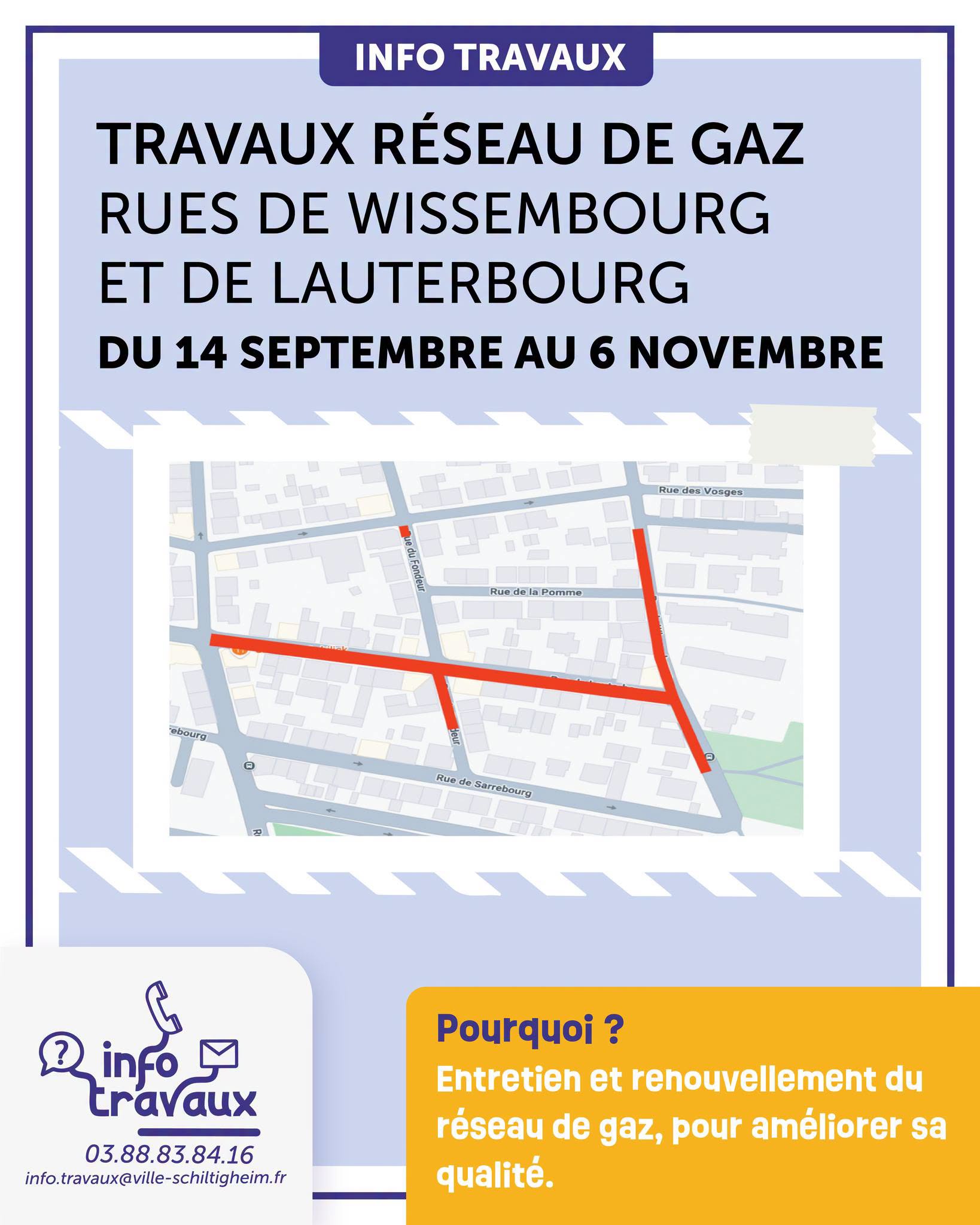 Route en travaux